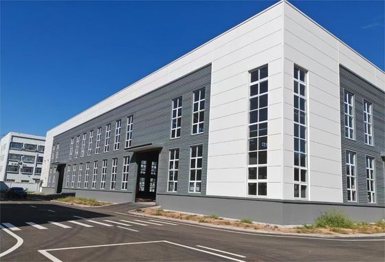 耐久性のあるスチールフレーム構造 プレハブ金属倉庫建設 高効率 高安定性