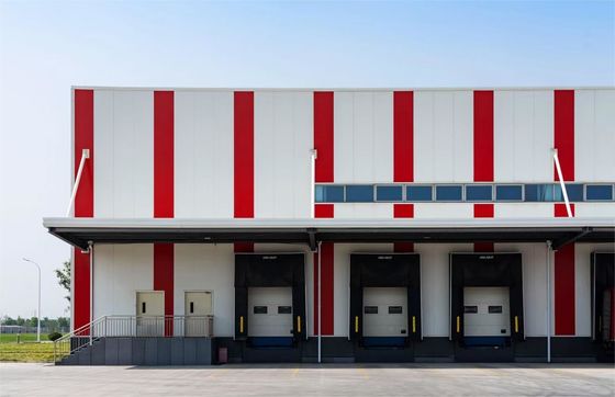 図解BIMと単一の鋼板屋根設計のスタッドレスタイヤゴッターのプリファブ倉庫ビル